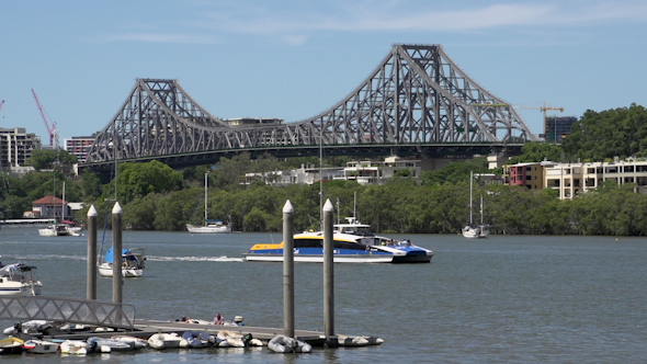 VideoHive Ferry In Front Of The Story Bridge In Brisbane 9706220 VideoHive Ferry In Front Of The Story Bridge In Brisbane 9706220
