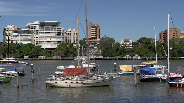 VideoHive Ferry Passing By At The Brisbane River 9706226 VideoHive Ferry Passing By At The Brisbane River 9706226