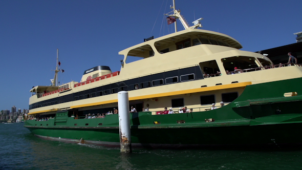 VideoHive Big Ferry Leaving Circular Quay Harbor In Sydney 9706353 VideoHive Big Ferry Leaving Circular Quay Harbor In Sydney 9706353