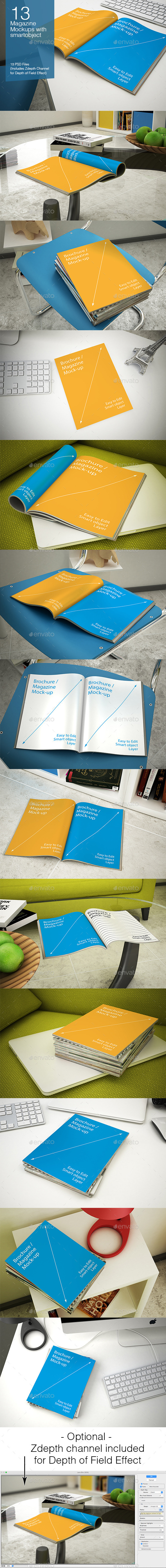Magazine Mockups 13 Poses Magazine Mockups 13 Poses