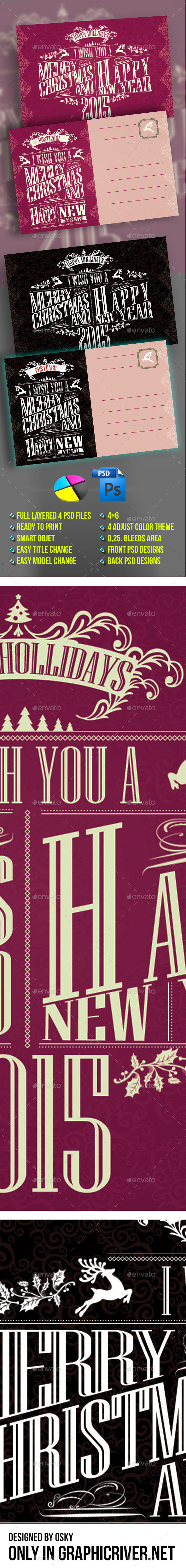 GraphicRiver Christmas Postcard 9706728 GraphicRiver Christmas Postcard 9706728