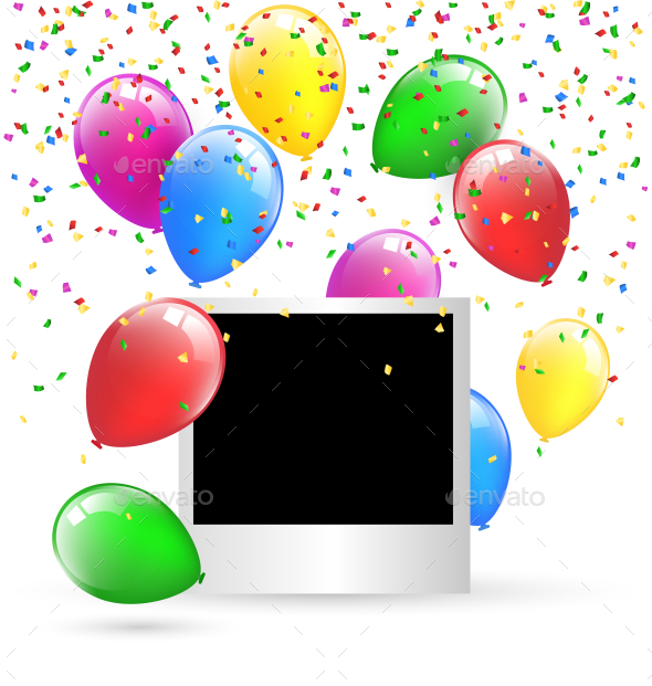 GraphicRiver Festive Photo Frame with Air Balls 9706738 GraphicRiver Festive Photo Frame with Air Balls 9706738
