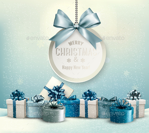 GraphicRiver Merry Christmas Card with a Ribbon and Gift Boxes 9706793 GraphicRiver Merry Christmas Card with a Ribbon and Gift Boxes 9706793