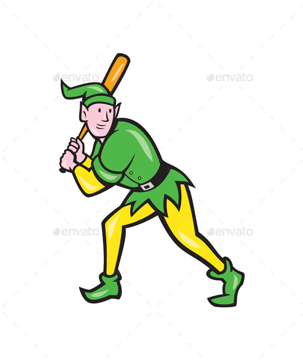 GraphicRiver Elf Baseball Player Batting 9707828 GraphicRiver Elf Baseball Player Batting 9707828