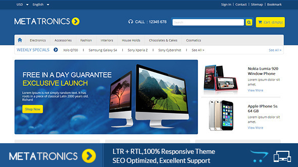 Meta Tronics Opencart Responsive Theme Meta Tronics Opencart Responsive Theme