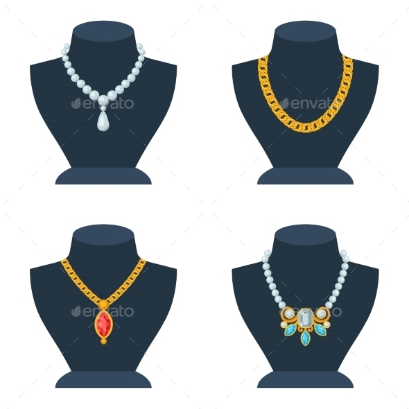 GraphicRiver Set of Store Mannequins for Jewelry Shop 9709834 GraphicRiver Set of Store Mannequins for Jewelry Shop 9709834