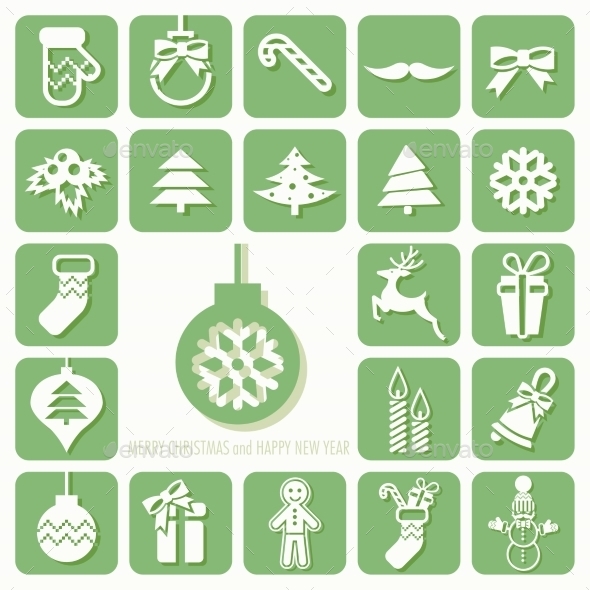 GraphicRiver Christmas Icons Set 9710525 GraphicRiver Christmas Icons Set 9710525