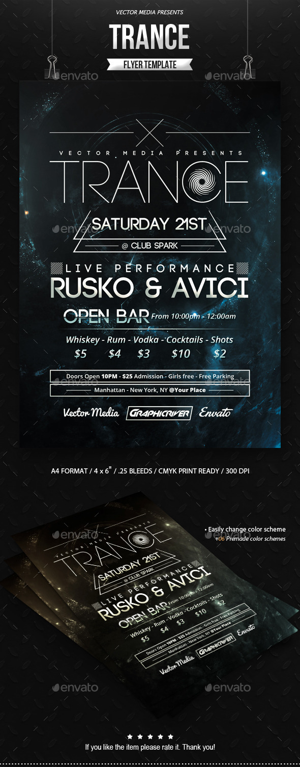 GraphicRiver Trance Flyer 9711518 GraphicRiver Trance Flyer 9711518