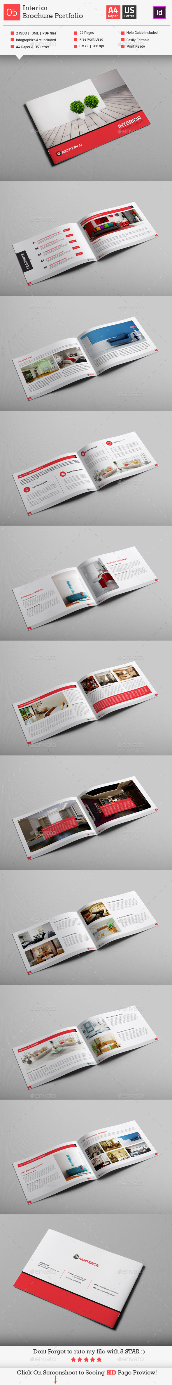 Interior Brochure Template Portfolio Interior Brochure Template Portfolio
