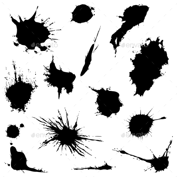 GraphicRiver Set of Black Ink Spots 9711854 GraphicRiver Set of Black Ink Spots 9711854