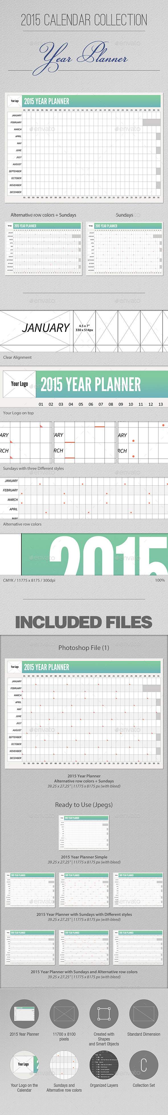 GraphicRiver 2015 Calendar Collection Year Planner 9669081 GraphicRiver 2015 Calendar Collection Year Planner 9669081