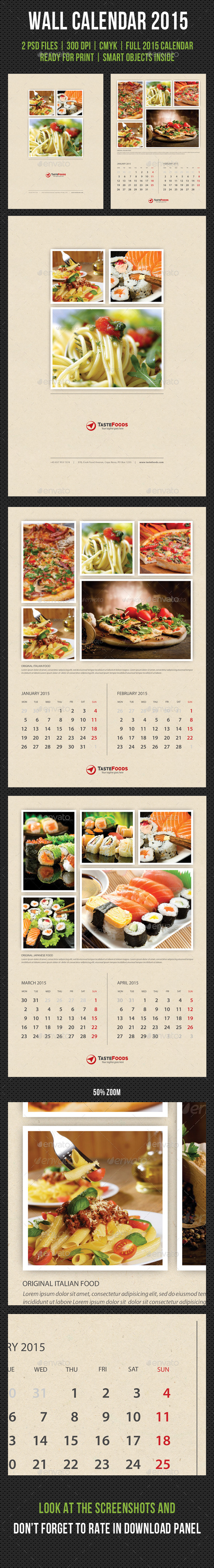 GraphicRiver Cook And Food Wall Calendar 2015 V02 9712635 GraphicRiver Cook And Food Wall Calendar 2015 V02 9712635