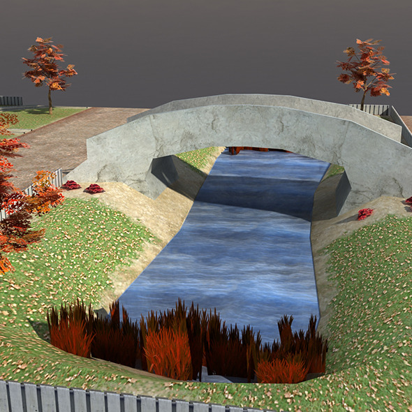 3DOcean Low poly Park Autumn 9713328 3DOcean Low poly Park Autumn 9713328