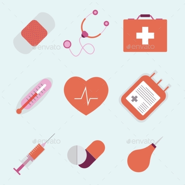 GraphicRiver Decorative Medical Emergency First Aid Kit Symbols 9714153 GraphicRiver Decorative Medical Emergency First Aid Kit Symbols 9714153