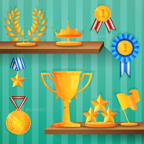 Award Shelves Background (Backgrounds)