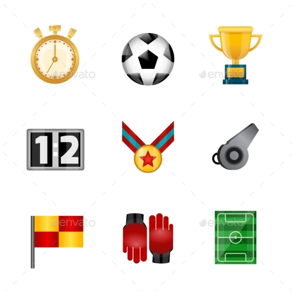 Soccer Realistic Icons (Sports/Activity)