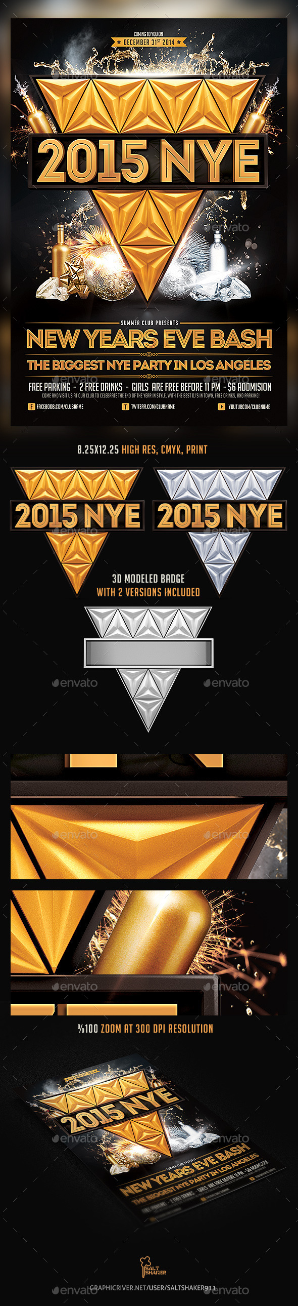 2015 New Years Eve Ticket Template » Tinkytyler.org - Stock Photos &amp; Graphics