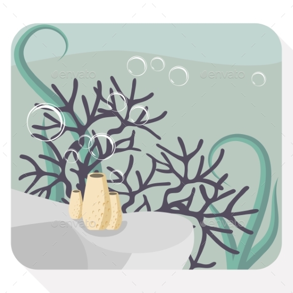 GraphicRiver Flat Aquarium Illustration 9715325 GraphicRiver Flat Aquarium Illustration 9715325