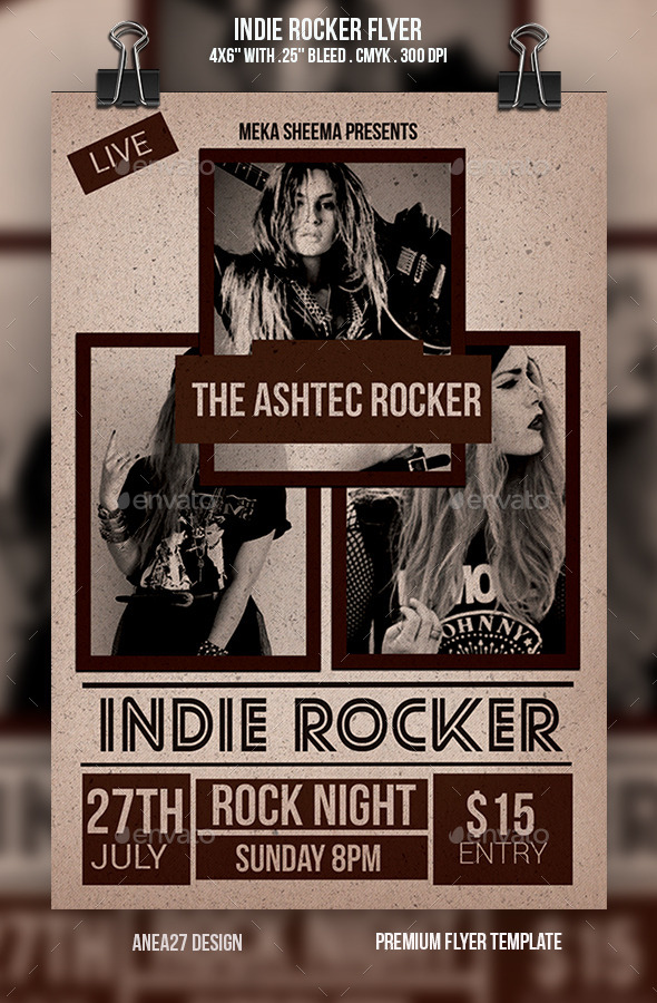 GraphicRiver Indie Rocker Flyer 9657038 GraphicRiver Indie Rocker Flyer 9657038