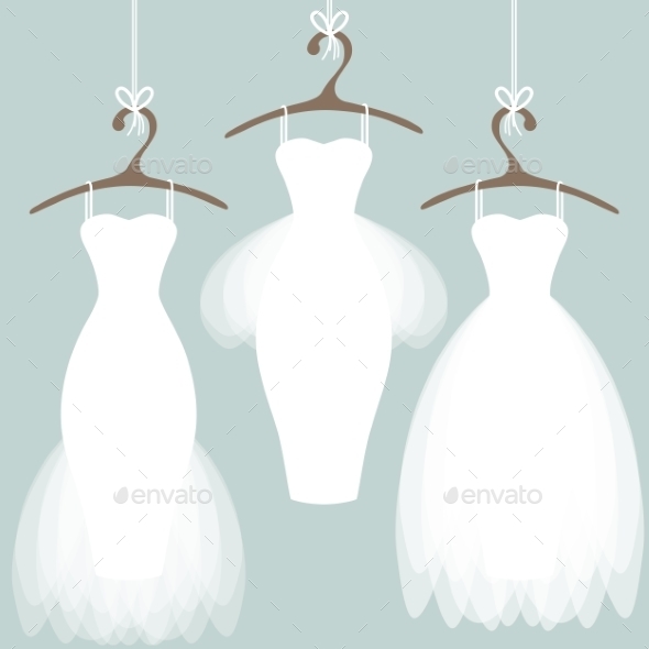 Wedding Dresses on Hangers (Weddings)