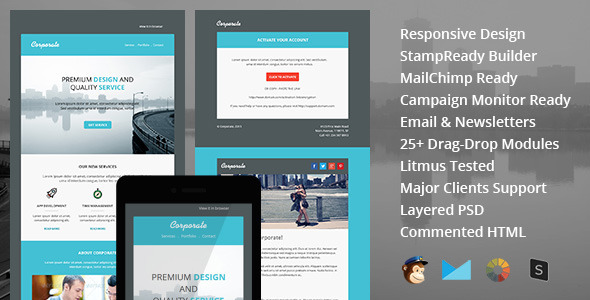 corporate - responsive email newsletter templates 