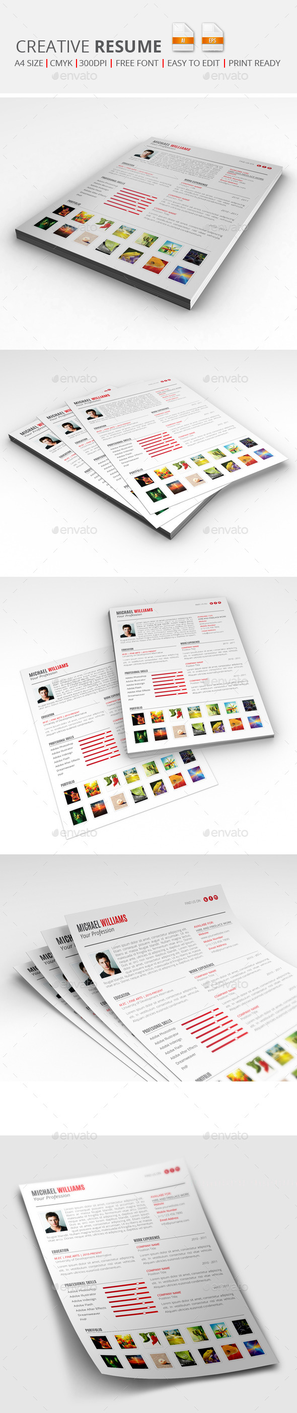 GraphicRiver Creative Resume 9718702 GraphicRiver Creative Resume 9718702
