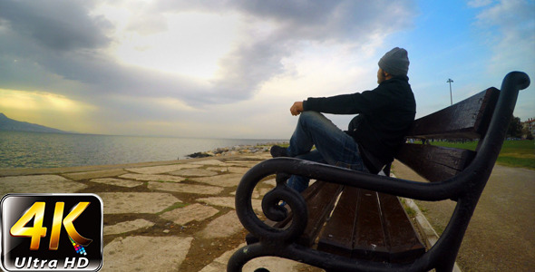 Man on a Seat near the Sea 3 Man on a Seat near the Sea 3