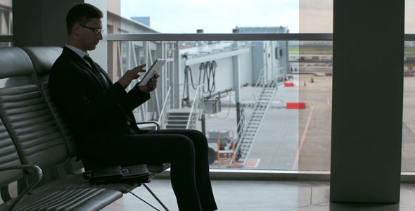VideoHive Businessman in Airport Waiting Room 9719163 VideoHive Businessman in Airport Waiting Room 9719163