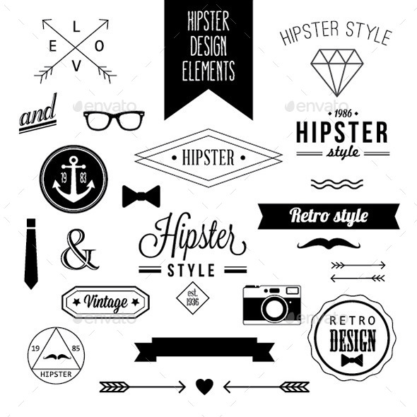 GraphicRiver Set of Hipster Design Elements and Labels 9719573 GraphicRiver Set of Hipster Design Elements and Labels 9719573