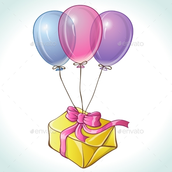 GraphicRiver Happy Birthday Card with Balloons and Gift 9719751 GraphicRiver Happy Birthday Card with Balloons and Gift 9719751