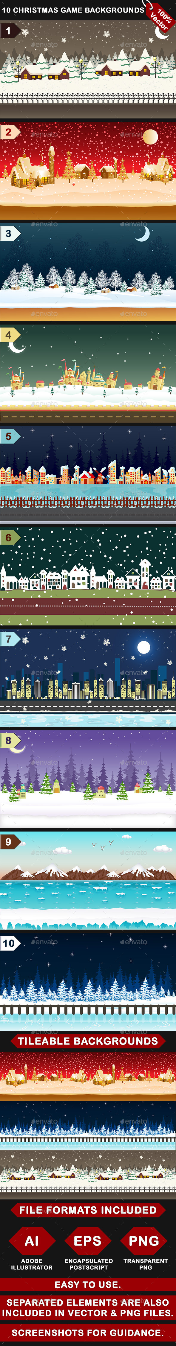 GraphicRiver 10 Vector Christmas Mobile Game Backgrounds 9719779 GraphicRiver 10 Vector Christmas Mobile Game Backgrounds 9719779