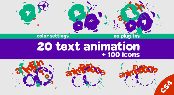 Animated text and icon Animated text and icon