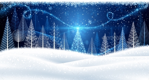 GraphicRiver Christmas Background with Magic Trees 9719819 GraphicRiver Christmas Background with Magic Trees 9719819
