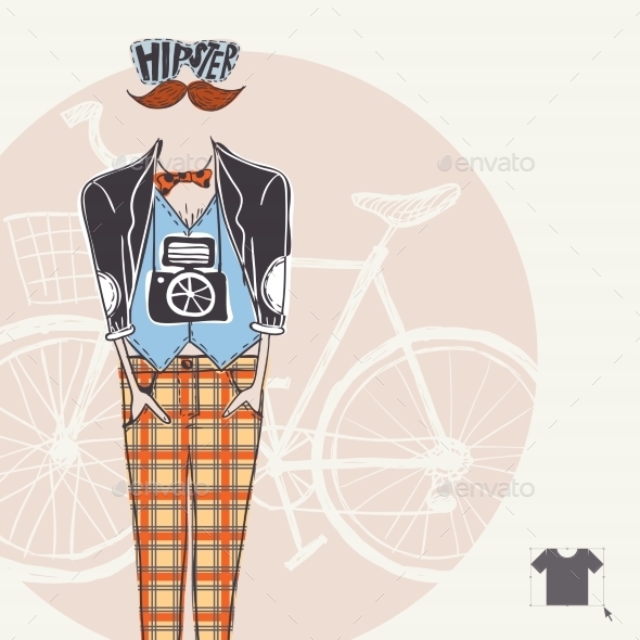 GraphicRiver Hipster Background in Retro Style 9720071 GraphicRiver Hipster Background in Retro Style 9720071