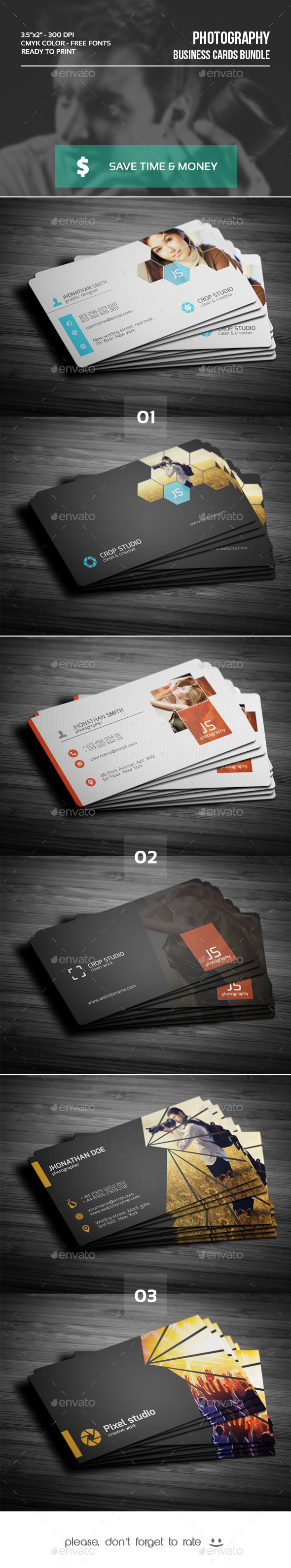 GraphicRiver Bundle Photography Business Cards 9720113 GraphicRiver Bundle Photography Business Cards 9720113