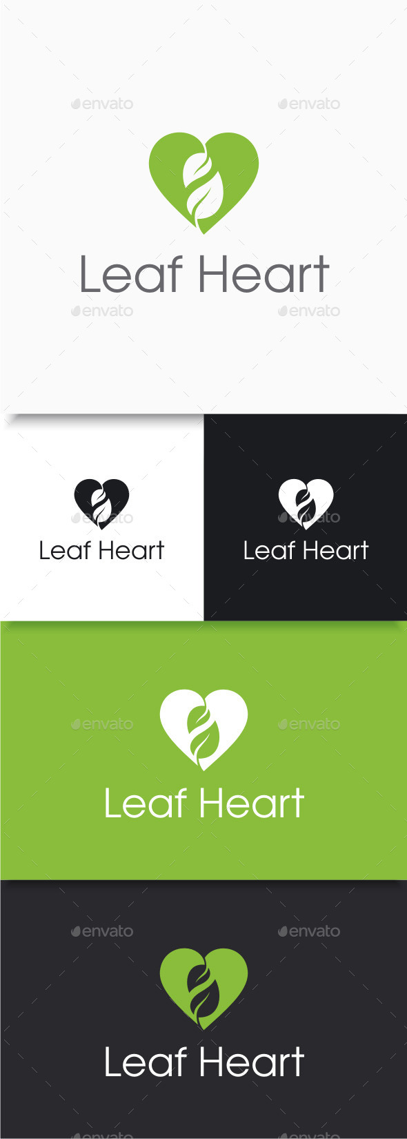 GraphicRiver Leaf Heart Logo 9720114 GraphicRiver Leaf Heart Logo 9720114