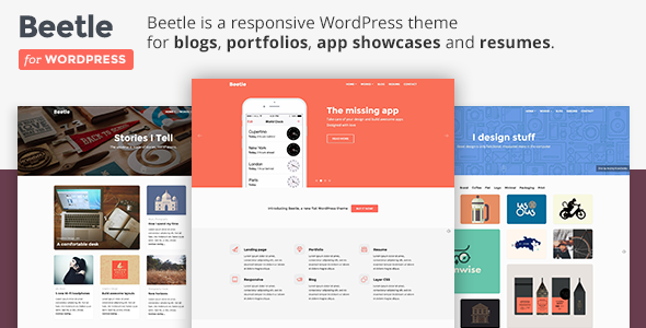 beetle - flat responsive wordpress theme 