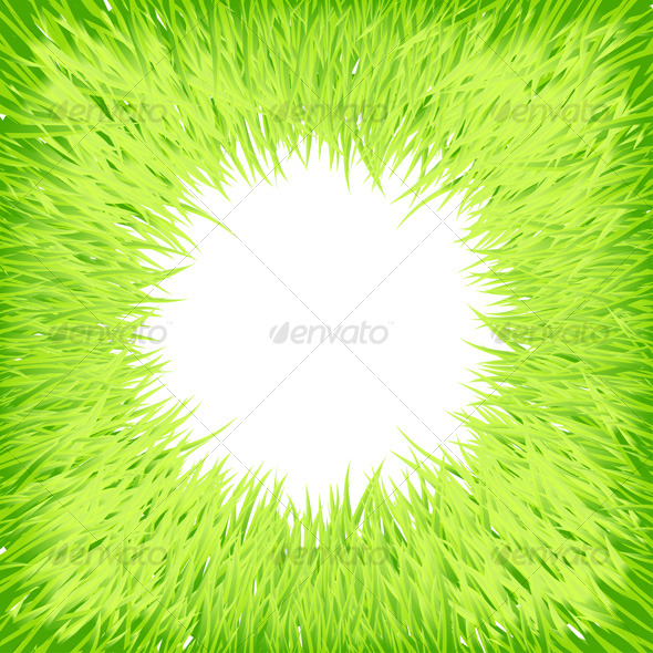 Grass round frame - Backgrounds Decorative