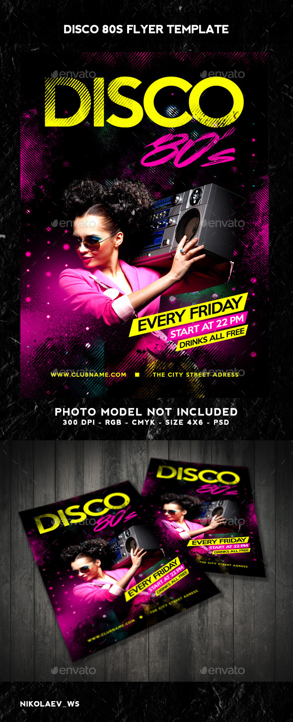 GraphicRiver Disco 80s Flyer 9682822 GraphicRiver Disco 80s Flyer 9682822