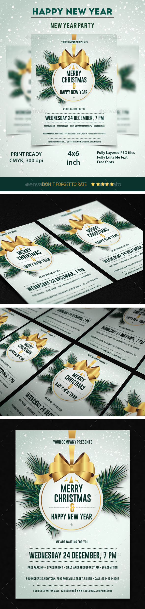 GraphicRiver Christmas & New Year Party Flyer 9680409 GraphicRiver Christmas & New Year Party Flyer 9680409