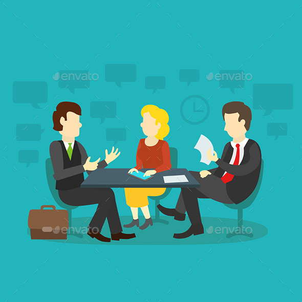 Three People at the Table Interviewing Three People at the Table Interviewing