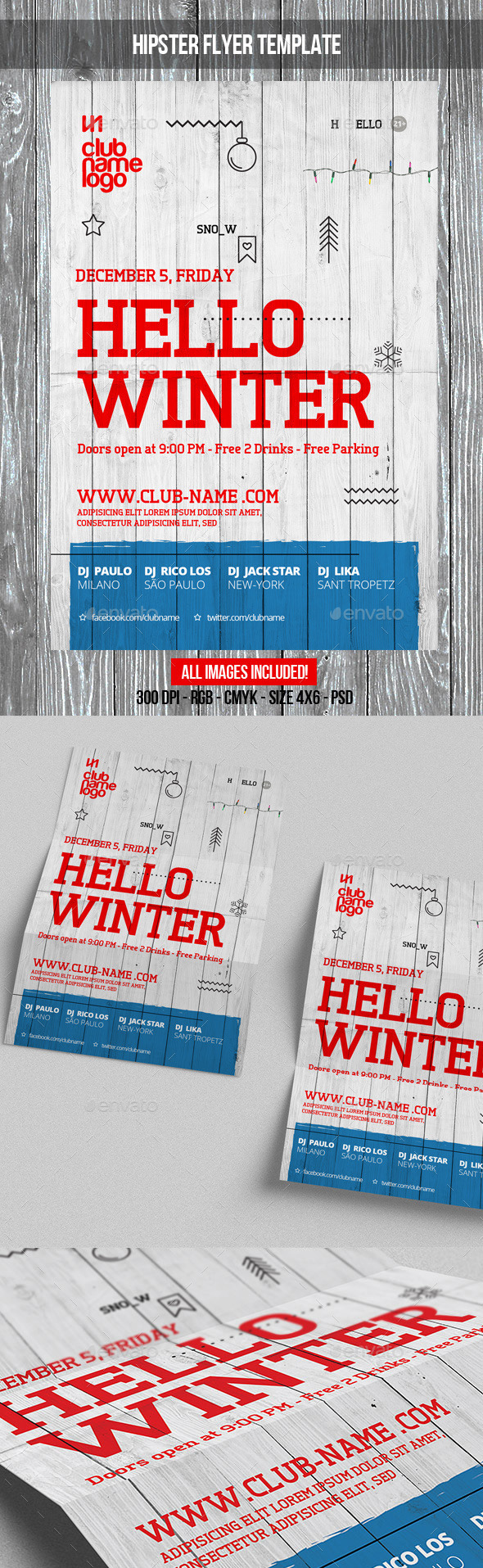 GraphicRiver Hello Winter Party Flyer Template 9430859 GraphicRiver Hello Winter Party Flyer Template 9430859