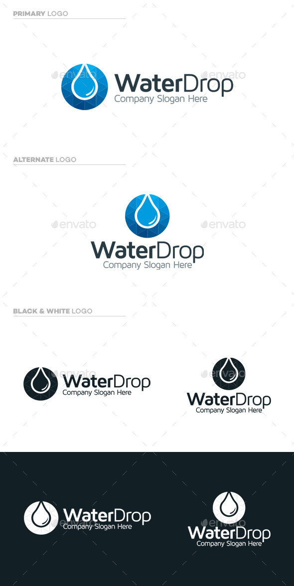 GraphicRiver Water Drop Logo 9721880 GraphicRiver Water Drop Logo 9721880