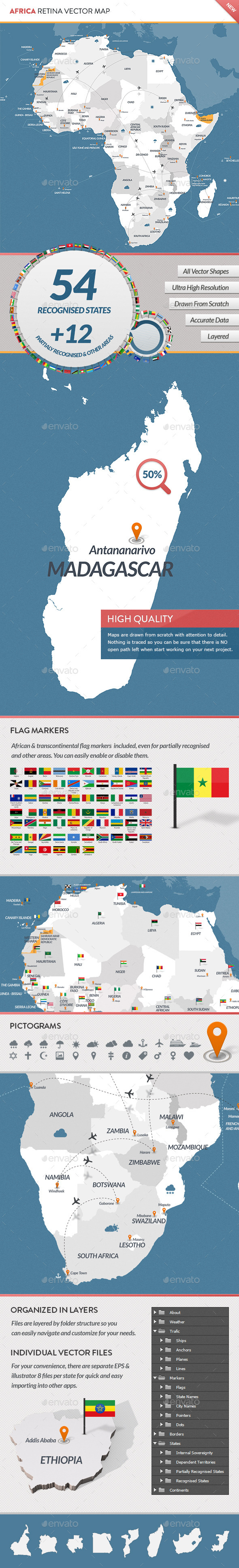 Africa Retina Vector Map (Miscellaneous)