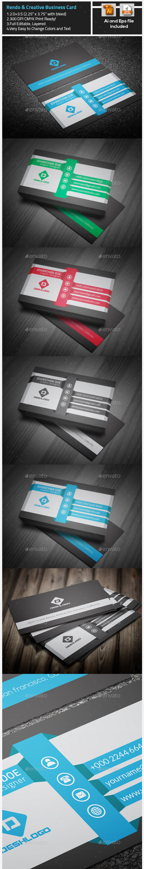 GraphicRiver RENDO & Creative Business Card 9722954 GraphicRiver RENDO & Creative Business Card 9722954