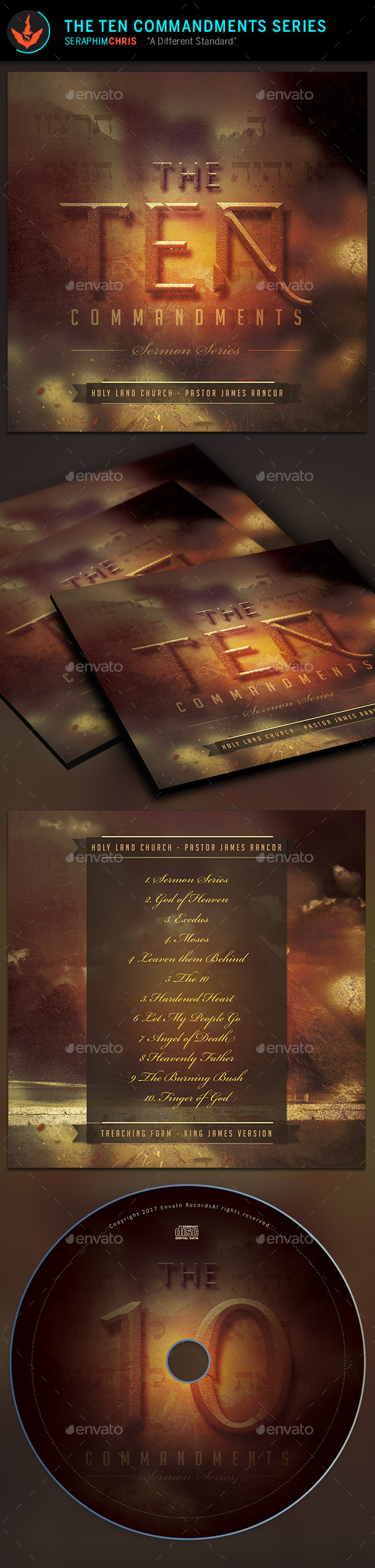 GraphicRiver 10 Commandments Series CD Artwork Template 9723003 GraphicRiver 10 Commandments Series CD Artwork Template 9723003