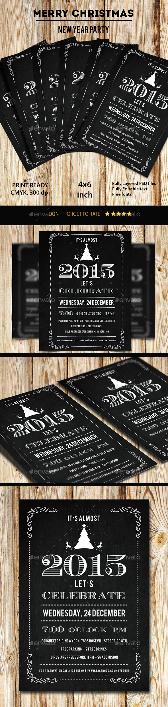 GraphicRiver Chalkboard New Year Party Flyer 9723229 GraphicRiver Chalkboard New Year Party Flyer 9723229