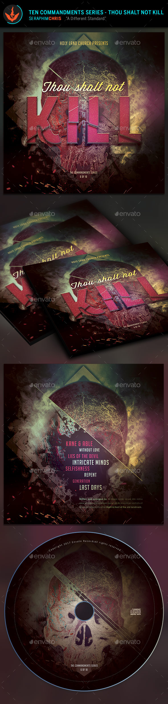 GraphicRiver Thou Shalt Not Kill CD Artwork Template 9723288 GraphicRiver Thou Shalt Not Kill CD Artwork Template 9723288