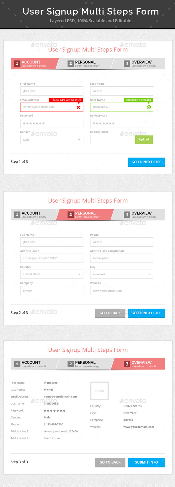 GraphicRiver User Signup Multi Steps Form 9724523 GraphicRiver User Signup Multi Steps Form 9724523