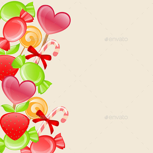 Background with Candy Background with Candy